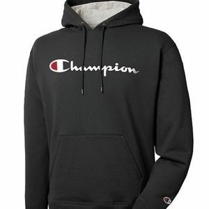 a black champion hoodie